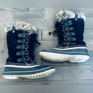 Women’s Sz 7 Black/Quarry Sorel Joan of Arctic Waterproof Winter Boots